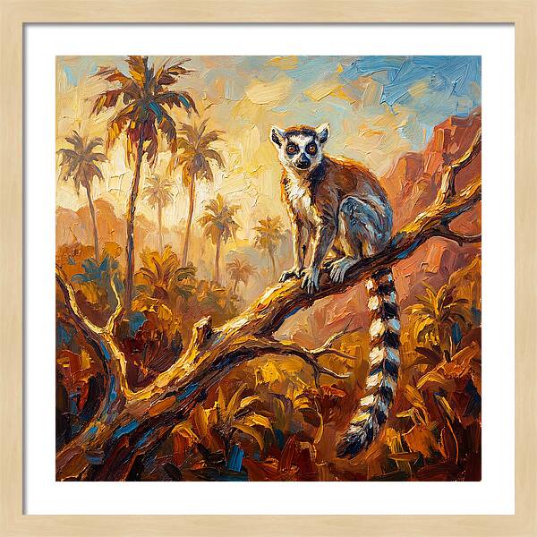 Lemur In A Tropical Paradise