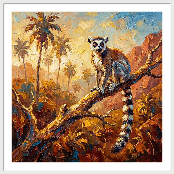 Lemur In A Tropical Paradise