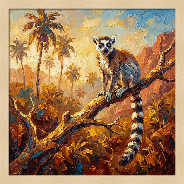 Lemur In A Tropical Paradise