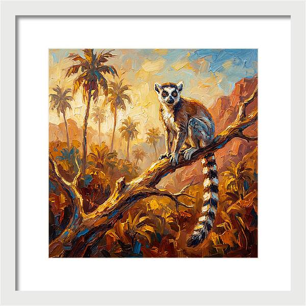 Lemur In A Tropical Paradise