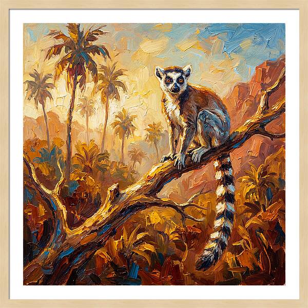 Lemur In A Tropical Paradise