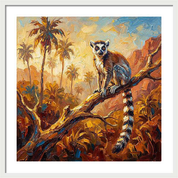 Lemur In A Tropical Paradise