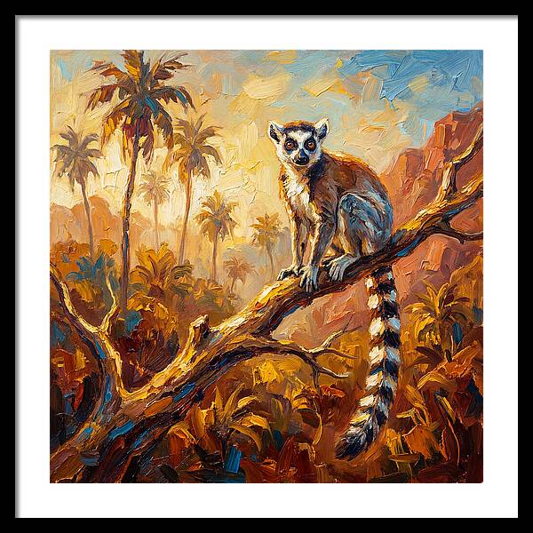 Lemur In A Tropical Paradise