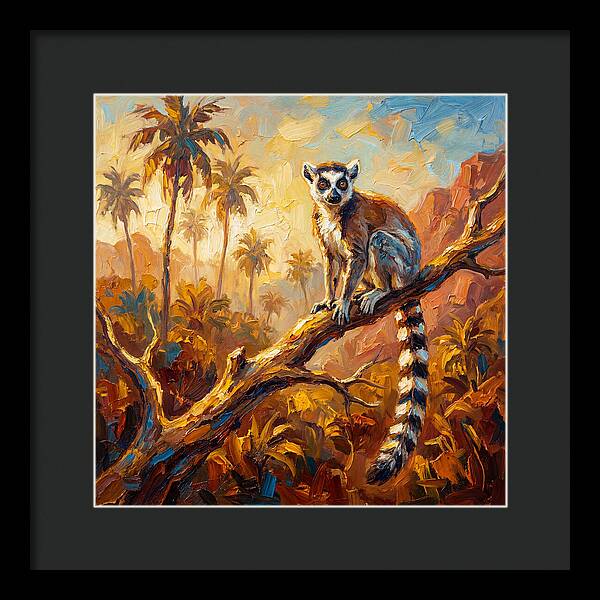 Lemur In A Tropical Paradise