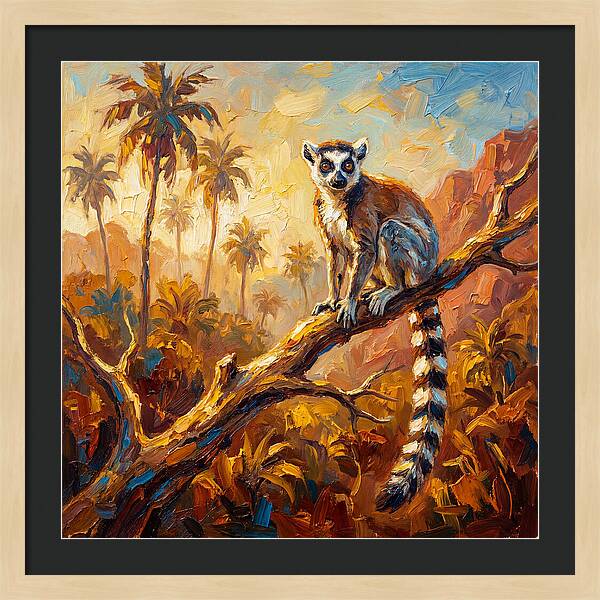 Lemur In A Tropical Paradise