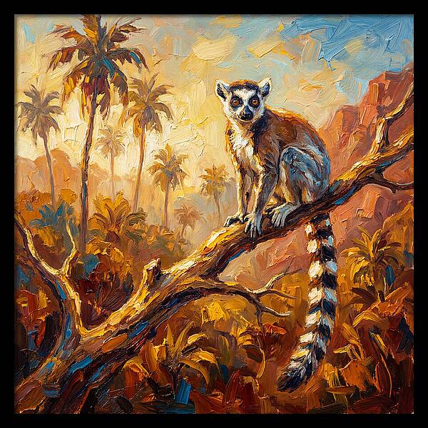 Lemur In A Tropical Paradise