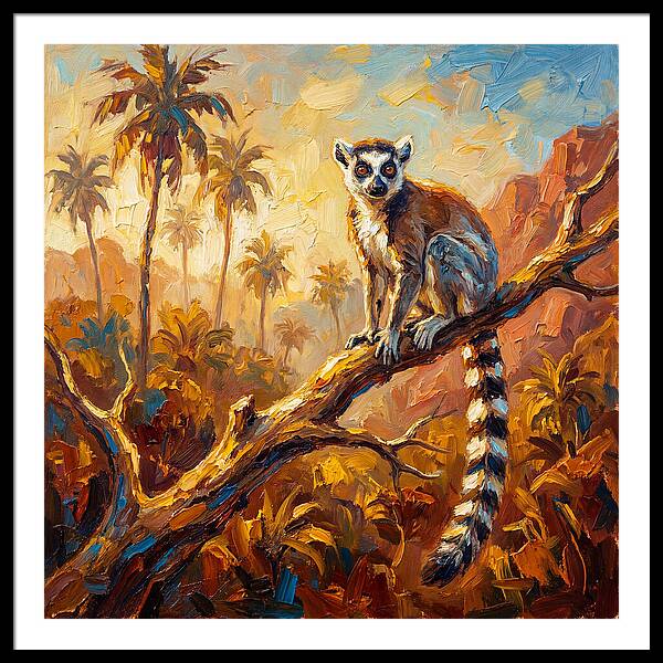Lemur In A Tropical Paradise
