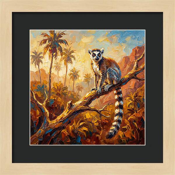 Lemur In A Tropical Paradise