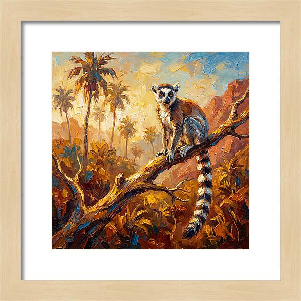 Lemur In A Tropical Paradise