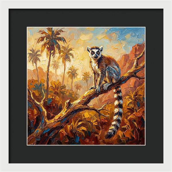 Lemur In A Tropical Paradise