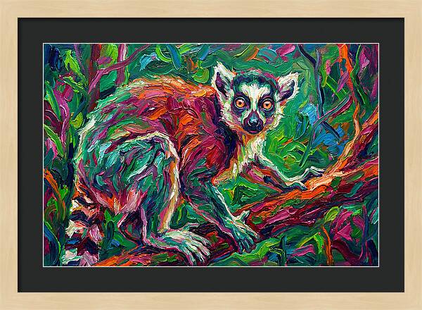 Lemur In Vibrant Jungle