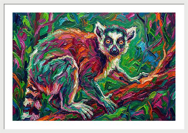 Lemur In Vibrant Jungle