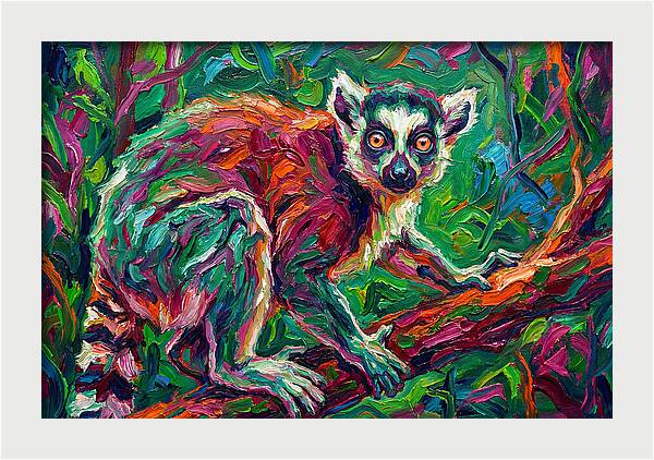 Lemur In Vibrant Jungle