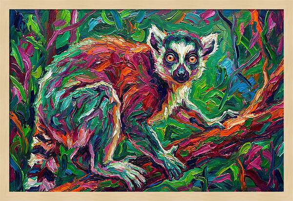 Lemur In Vibrant Jungle