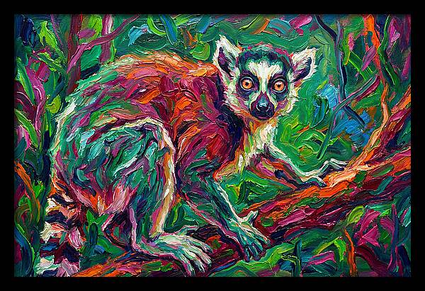 Lemur In Vibrant Jungle