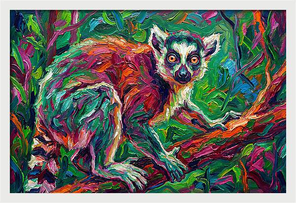 Lemur In Vibrant Jungle