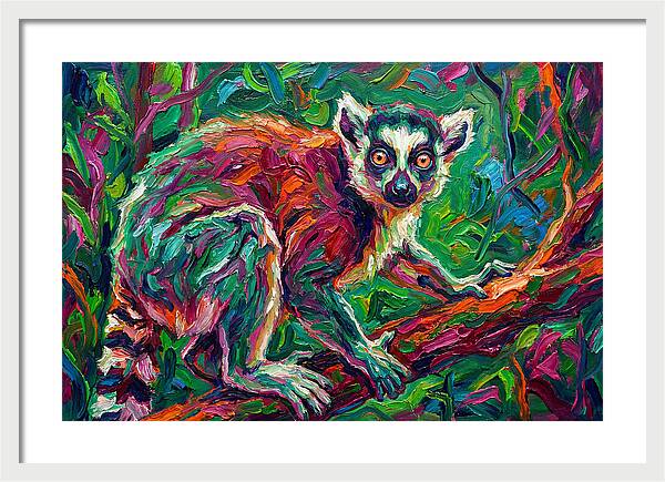 Lemur In Vibrant Jungle