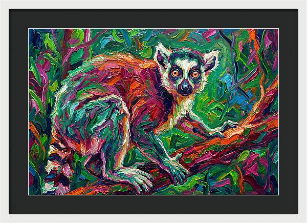 Lemur In Vibrant Jungle