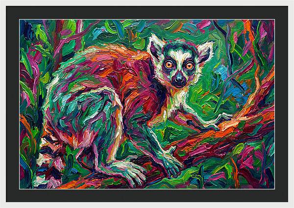 Lemur In Vibrant Jungle