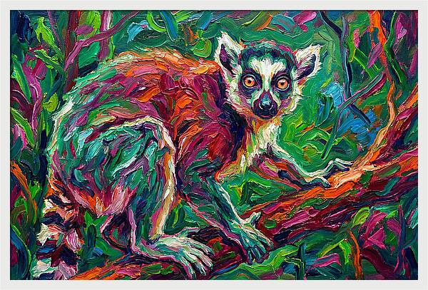 Lemur In Vibrant Jungle