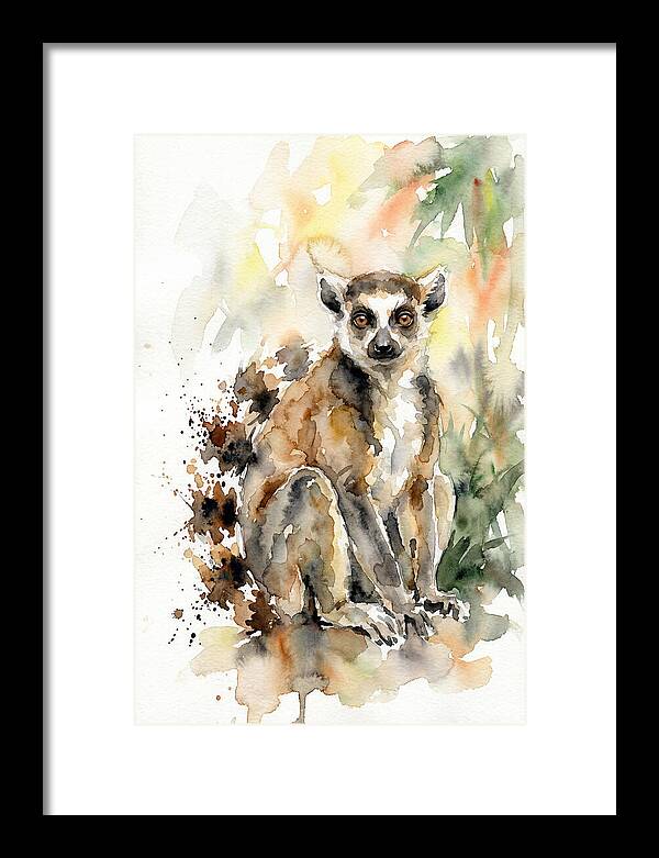 Lemur In Watercolor Splendor
