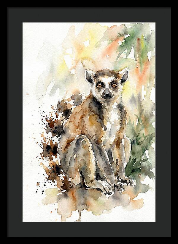 Lemur In Watercolor Splendor