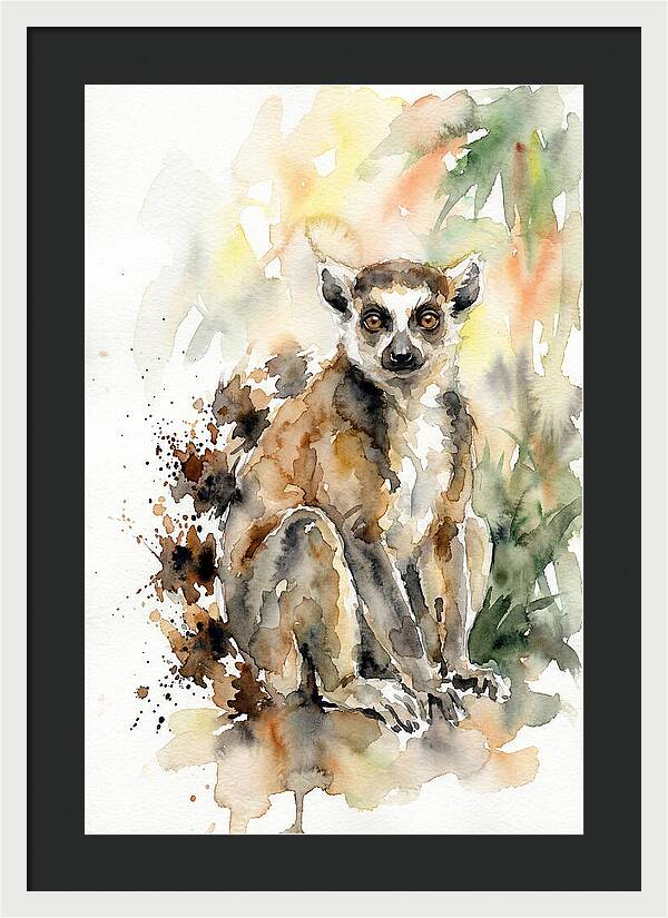 Lemur In Watercolor Splendor