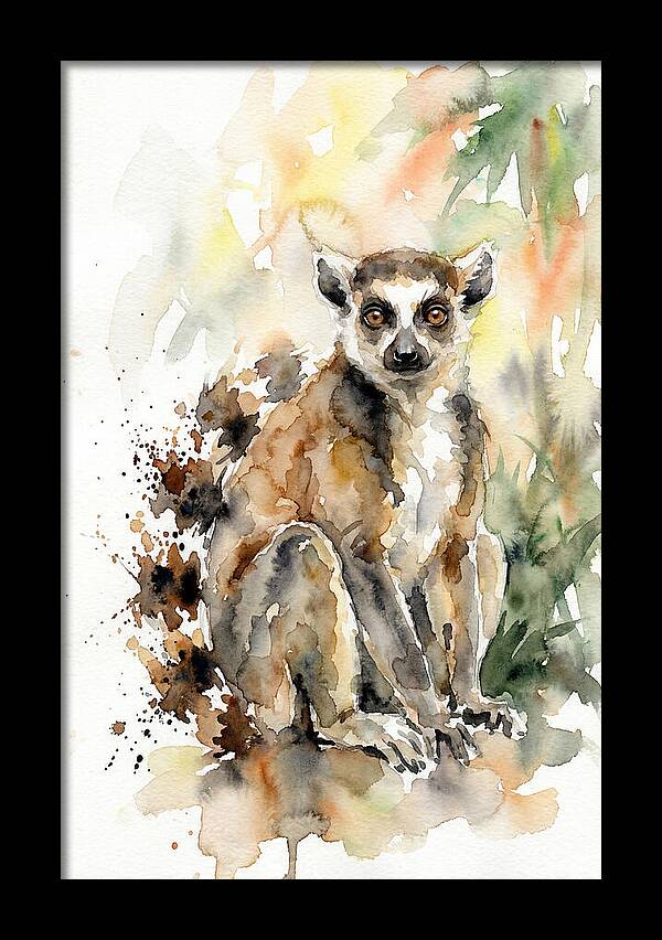 Lemur In Watercolor Splendor