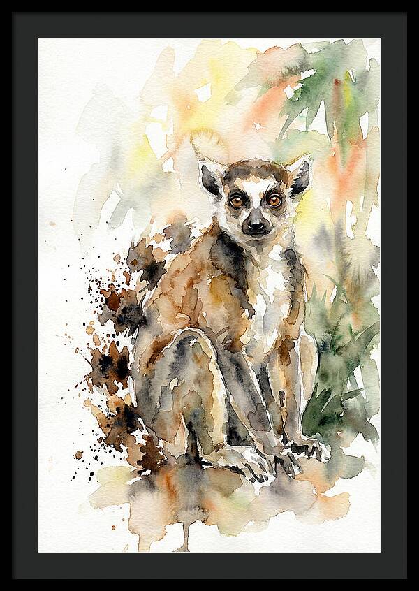 Lemur In Watercolor Splendor