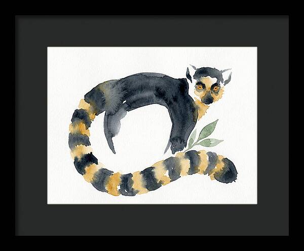 Lemur In Watercolor Style