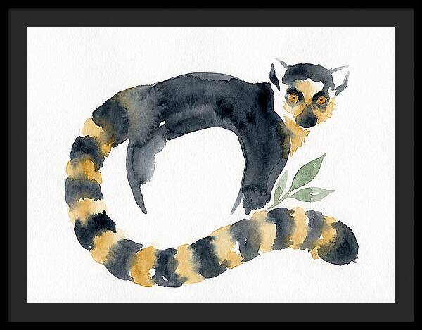 Lemur In Watercolor Style