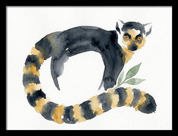 Lemur In Watercolor Style