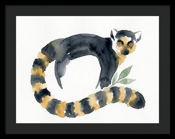 Lemur In Watercolor Style