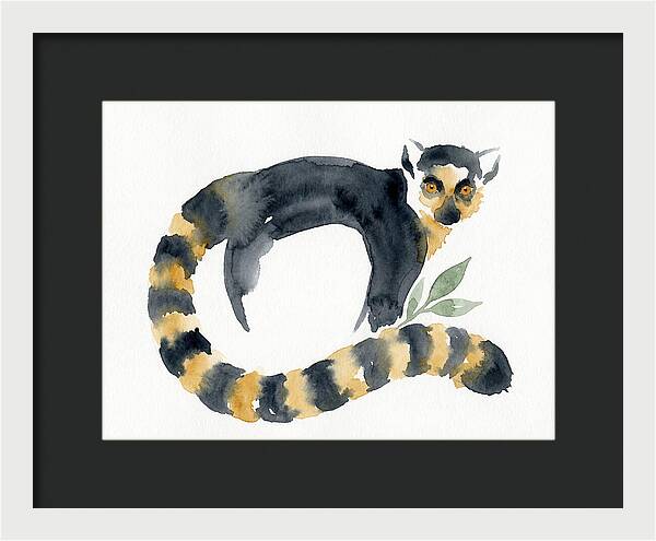 Lemur In Watercolor Style