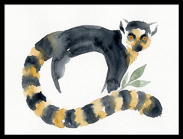 Lemur In Watercolor Style