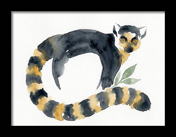 Lemur In Watercolor Style