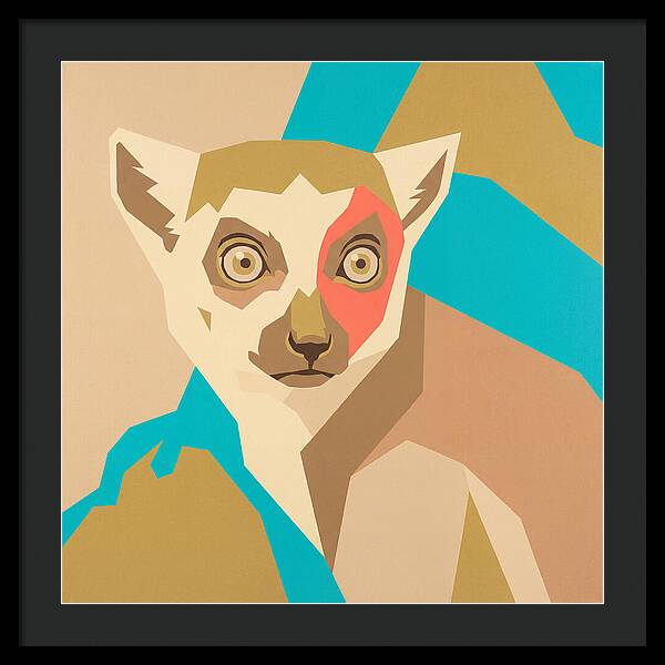 Lemur Portrait In Pop Art Style