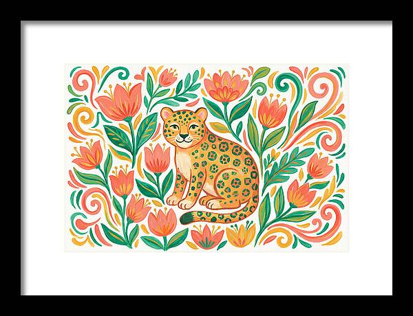 Leopard Among Floral Patterns