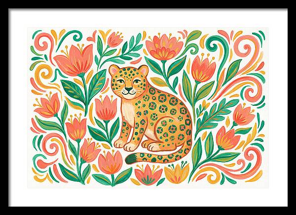 Leopard Among Floral Patterns