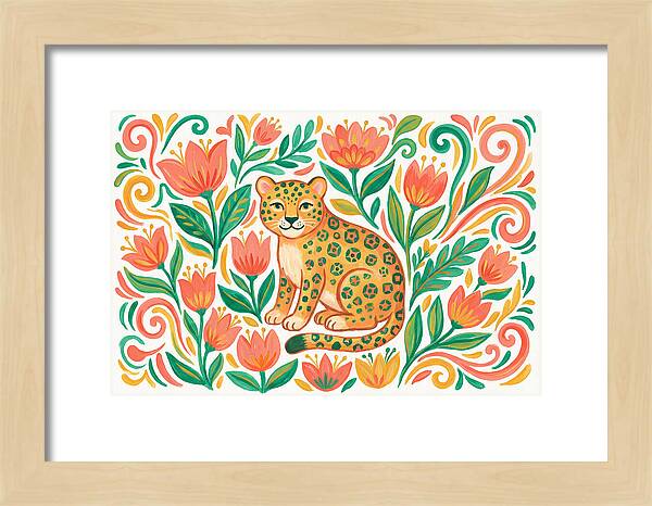 Leopard Among Floral Patterns