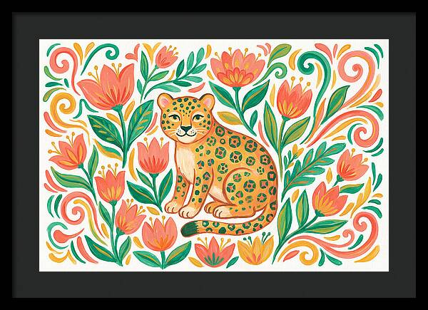 Leopard Among Floral Patterns