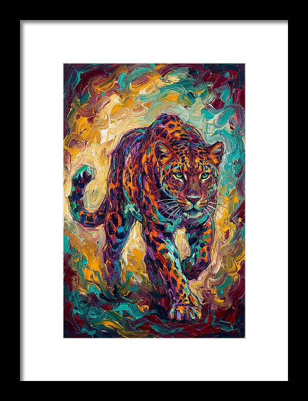 Leopard In Vibrant Motion