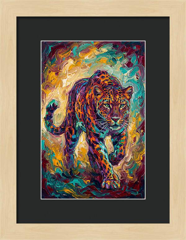 Leopard In Vibrant Motion