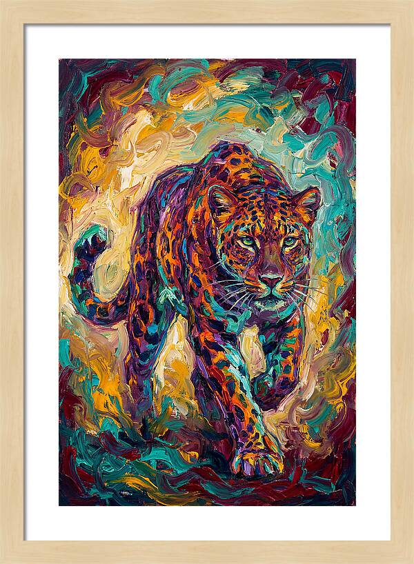 Leopard In Vibrant Motion