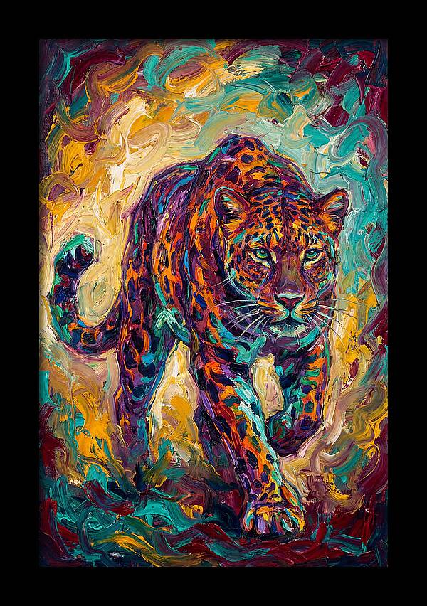 Leopard In Vibrant Motion