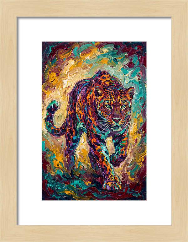 Leopard In Vibrant Motion