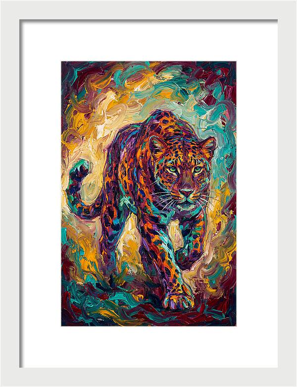 Leopard In Vibrant Motion