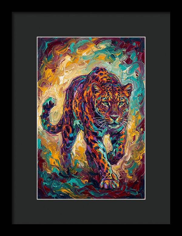 Leopard In Vibrant Motion