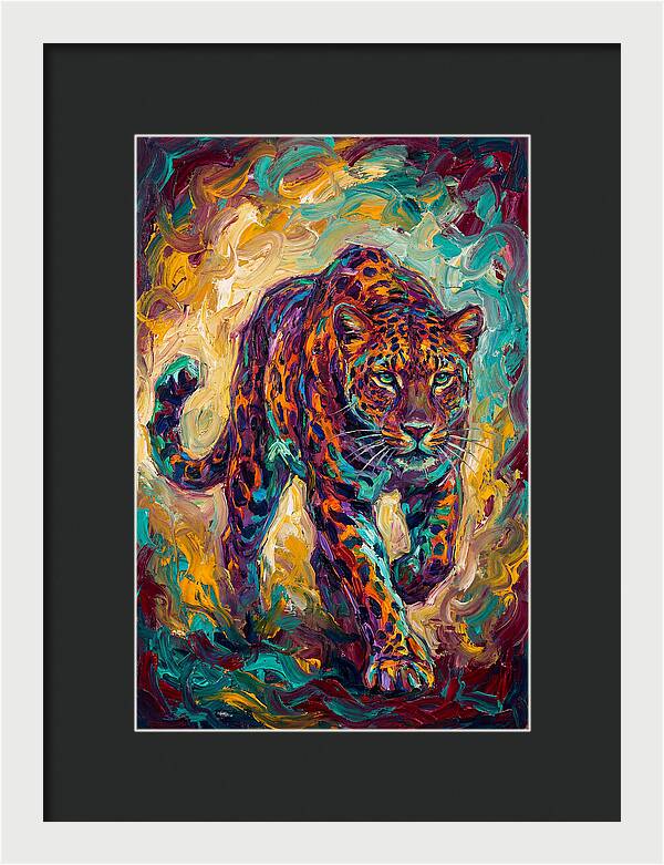 Leopard In Vibrant Motion