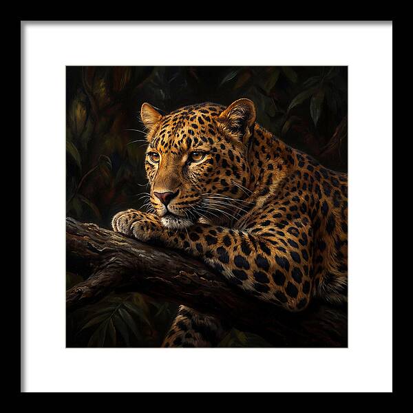 Leopard Resting In Nature